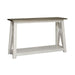 Liberty Furniture Laurel Bluff Sofa Table in Antique White with Dusty Gray Top image