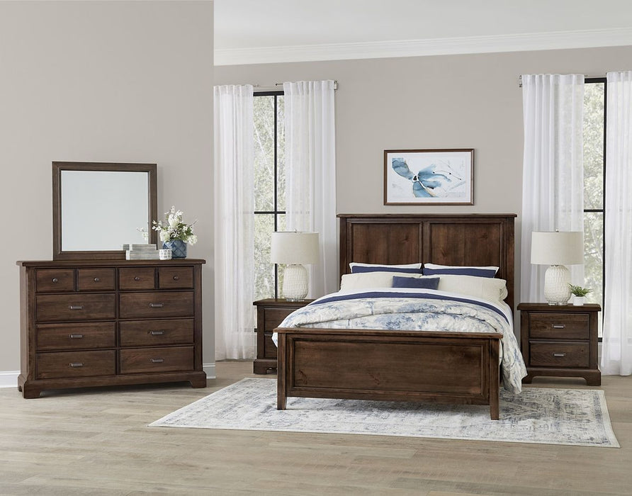 Vaughan Bassett Lancaster County King Panel Bed in Amish Walnut