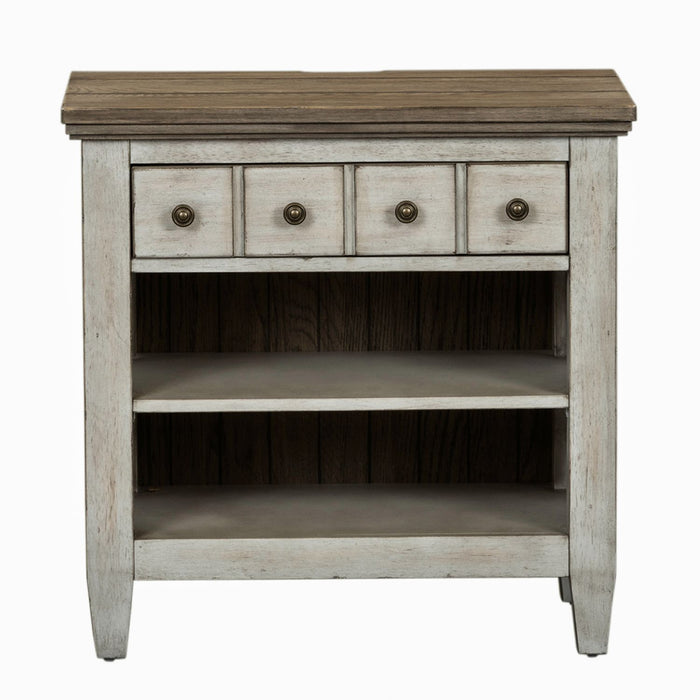 Heartland Opt Queen Panel Bed, Dresser & Mirror, Chest, Night Stand