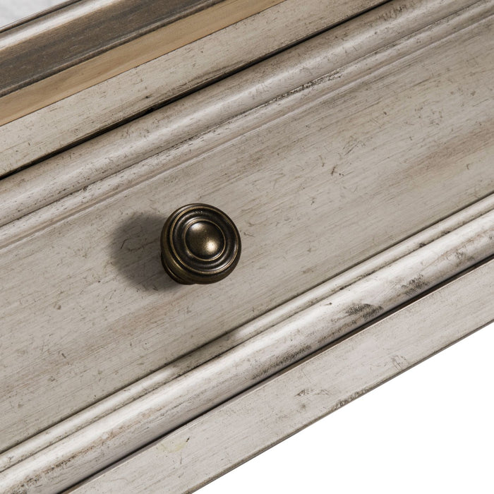 Heartland Rect Ceiling Tile Cocktail Table in Antique White