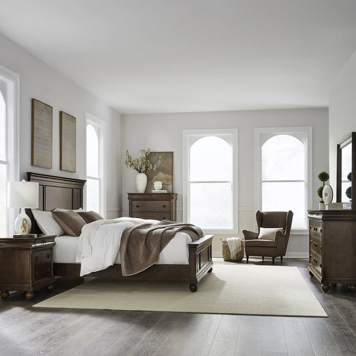 Rustic Traditions King Panel Bed, Dresser & Mirror, Chest, Night Stand image