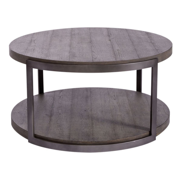 Liberty Furniture Modern View Round Cocktail Table in Gray