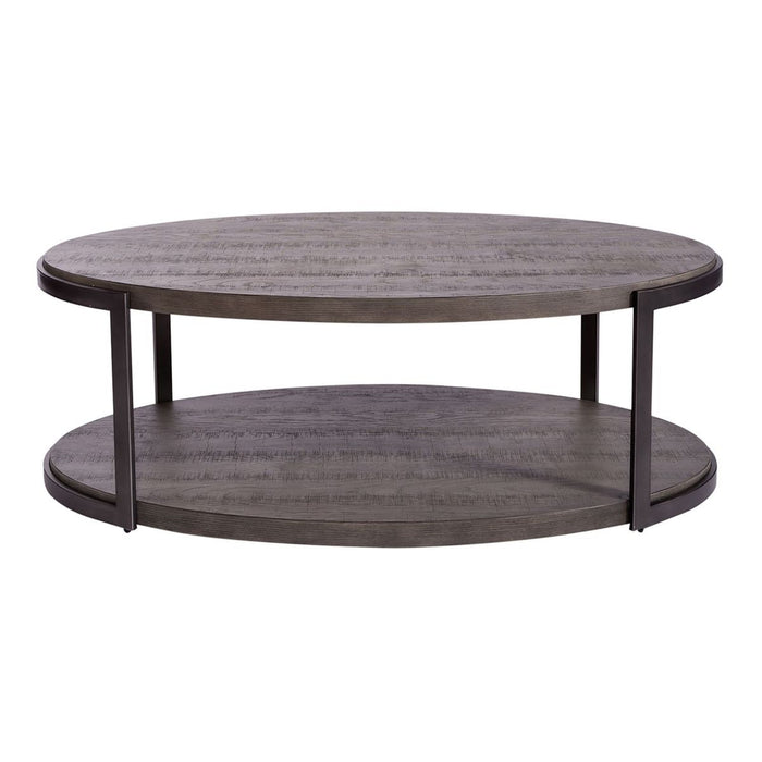 Liberty Furniture Modern View Oval Cocktail Table in Gray image