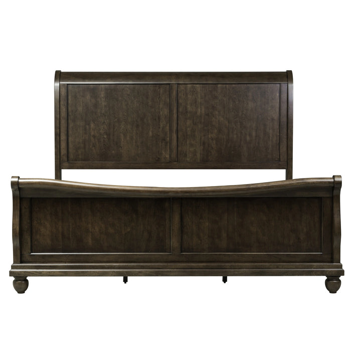 Rustic Traditions King California Sleigh Bed, Dresser & Mirror, Night Stand image