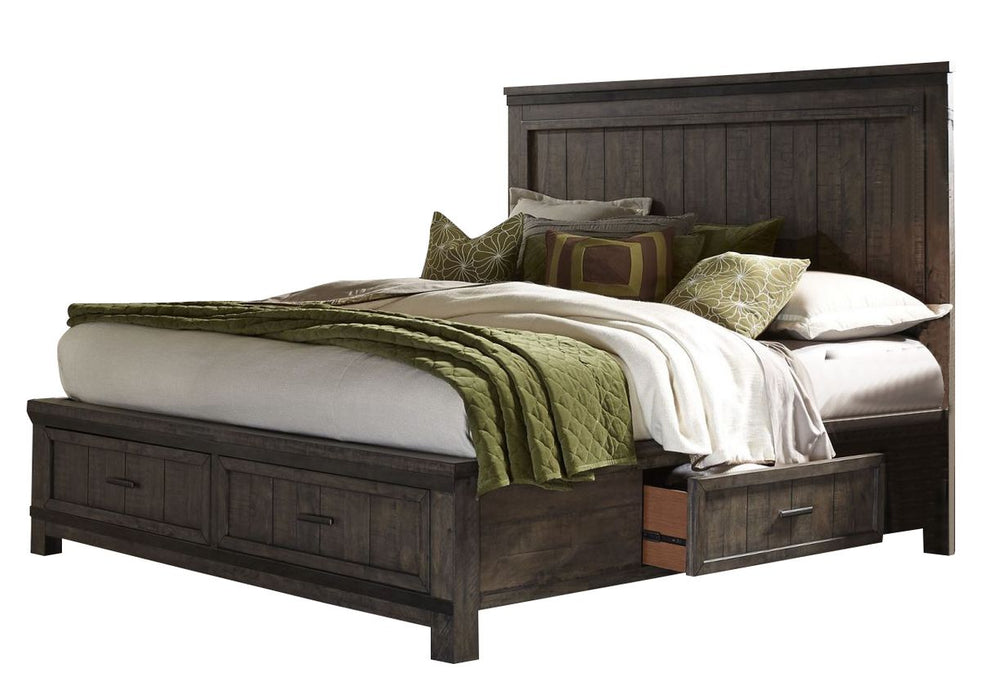 Liberty Thornwood Hills Queen Two Sided Storage Bed in Rock Beaten Gray 759-BR-Q2S image