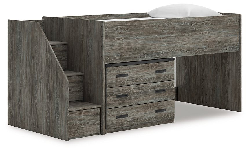 Frandern Loft Bed with Drawer Storage