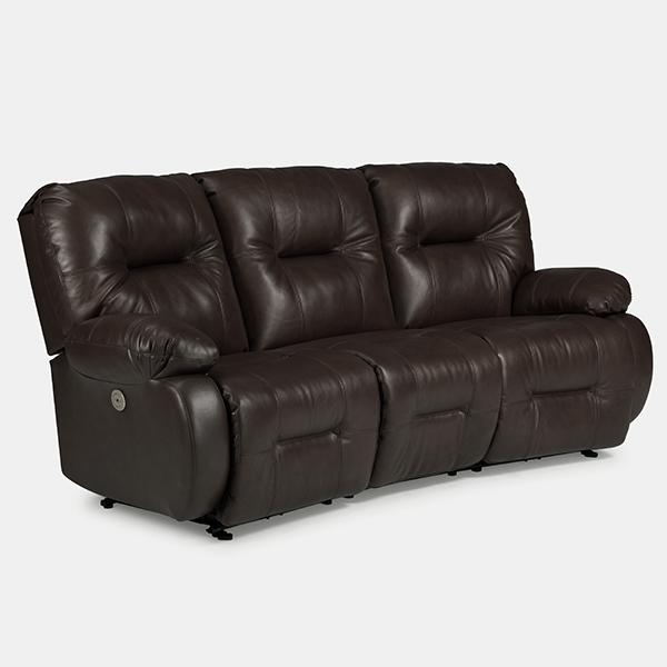 BRINLEY COLLECTION LEATHER SPACE SAVER CONVERSATION SOFA- U700CA4