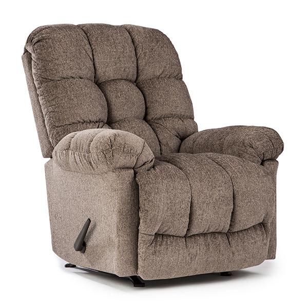 BROSMER LEATHER SPACE SAVER RECLINER W/ HEAT MASSAGE- 9MWH84LV