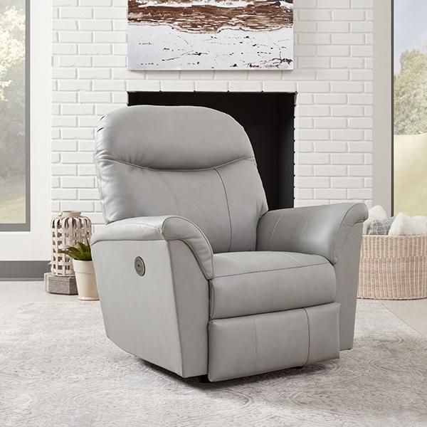 CAITLIN LEATHER POWER HEAD TILT SPACE SAVER RECLINER- 4NZ24LU