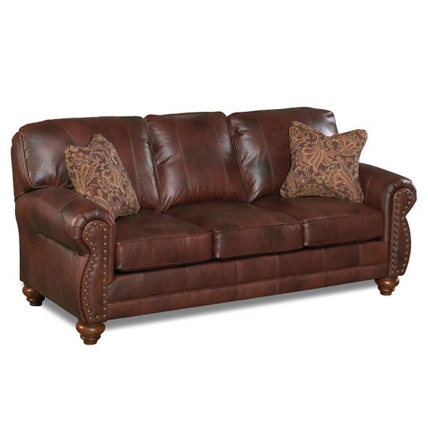 NOBLE COLLECTION LEATHER STATIONARY SOFA- S64RLU