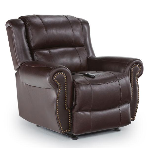 TERRILL LEATHER POWER SPACE SAVER RECLINER- 8NP74LU