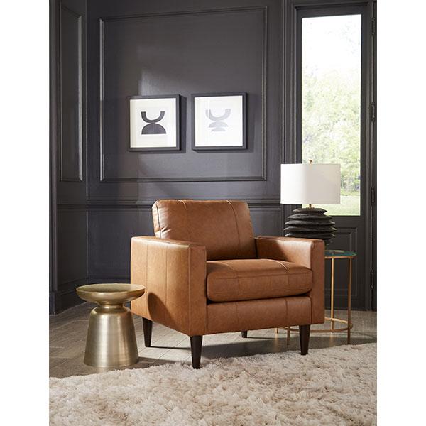 TRAFTON LEATHER CLUB CHAIR- C10BNLU