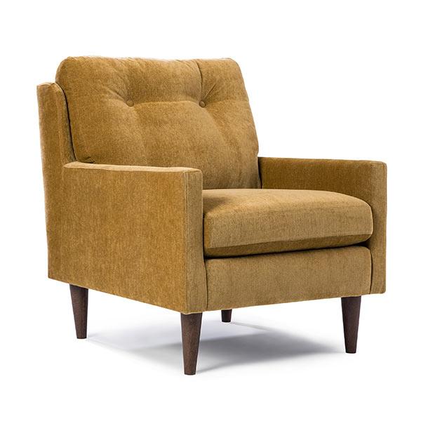 TREVIN LEATHER CLUB CHAIR- C38BGLU