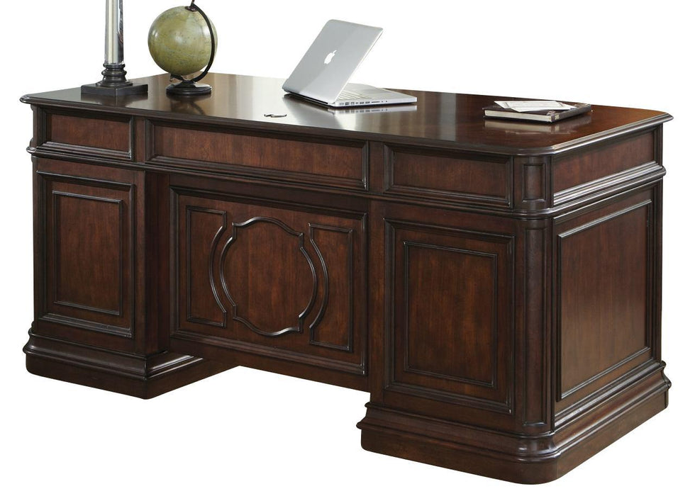 Liberty Brayton Manor Jr Executive Desk in Cognac