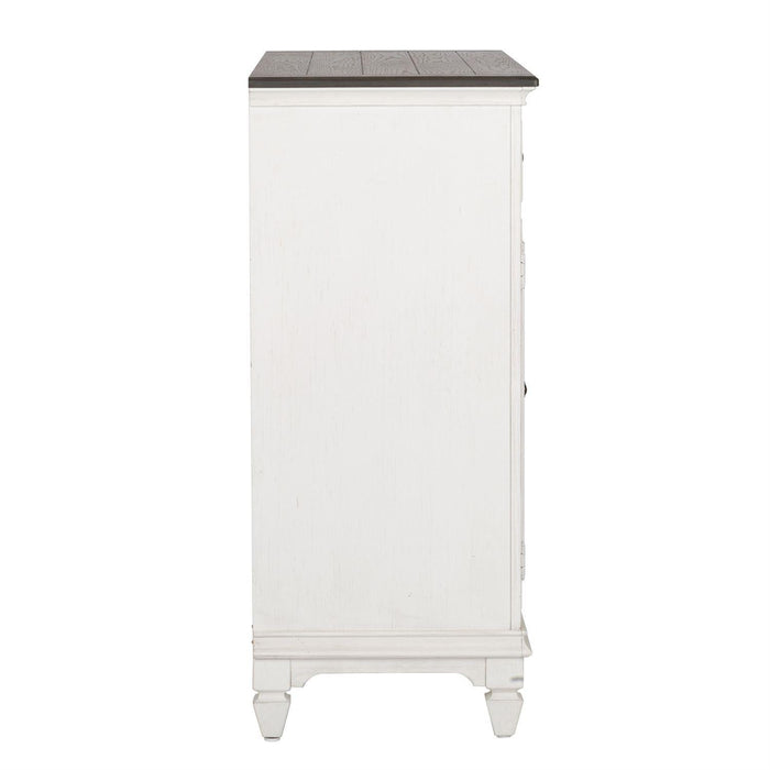 Liberty Furniture Allyson Park Buffet in White with Charcoal