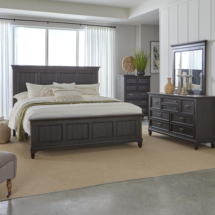 Allyson Park Queen Panel Bed, Dresser & Mirror, Chest