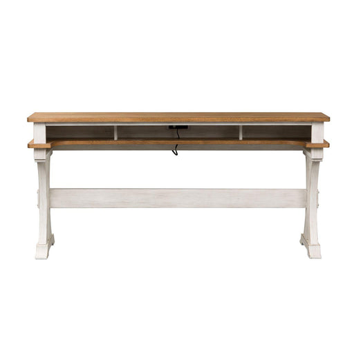 Liberty Farmhouse Reimagined Console Bar Table in Antique White image