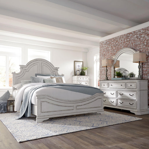 Magnolia Manor King California Panel Bed, Dresser & Mirror, Chest image