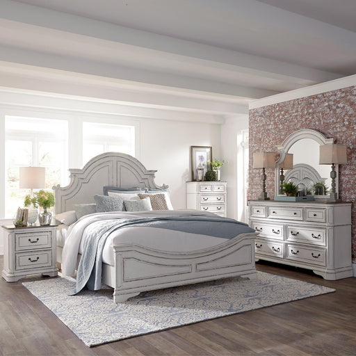 Magnolia Manor King California Panel Bed, Dresser & Mirror, Chest, Night Stand image