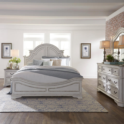Magnolia Manor King California Panel Bed, Dresser & Mirror, Night Stand image