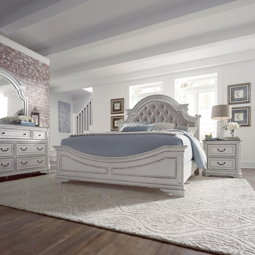 Magnolia Manor King Uph Bed, Dresser & Mirror, Night Stand image