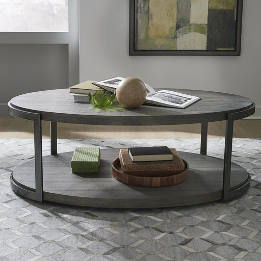 Modern View Oval Cocktail Table image