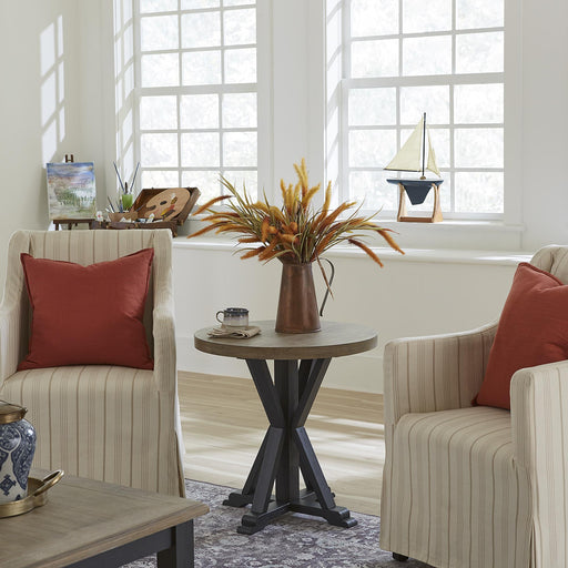 Summerville Round End Table- Navy image