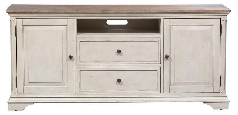 Liberty Morgan Creek 66" TV Console in Antique White image