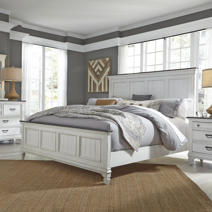 Allyson Park King California Panel Bed, Dresser & Mirror, Nightstand image