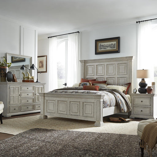 Big Valley King Panel Bed, Dresser & Mirror, Nightstand image