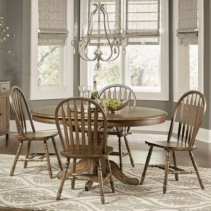 Carolina Crossing 5 Piece Pedestal Table Set image