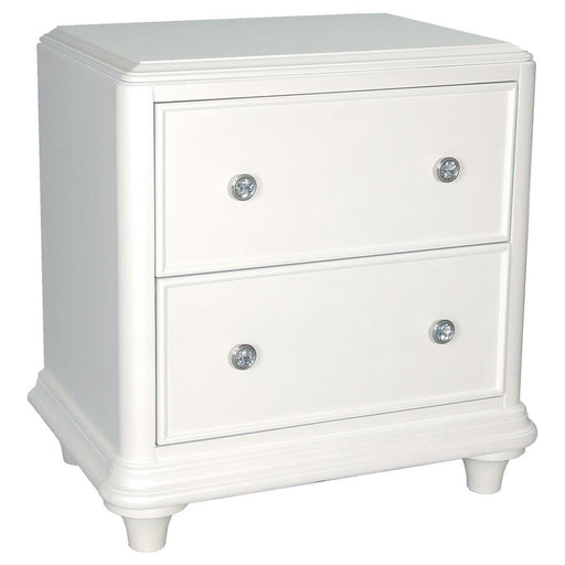 Liberty Furniture Stardust 2 Drawer Nightstand in Iridescent White image