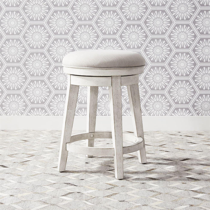 Liberty Modern Farmhouse Console Swivel Stool in Flea Market White image