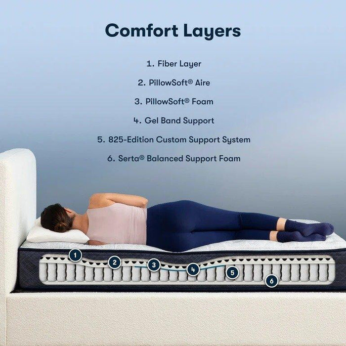 Serta Perfect Sleeper Innerspring Mattress Adoring Night Plush Tight Top - Queen image