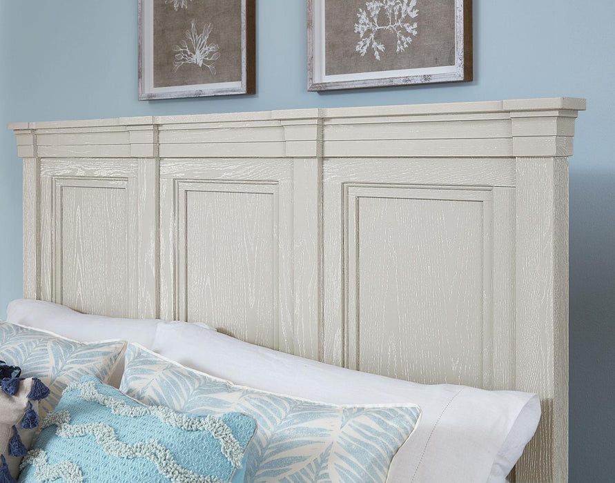 Vaughan-Bassett Passageways Oyster Grey California King Mansion Bed with Low Profile Footboard in Grey