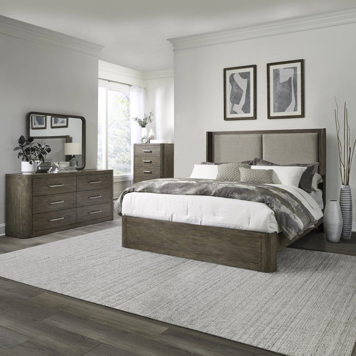 South Bend King Shelter Bed, Dresser & Mirror, Chest image