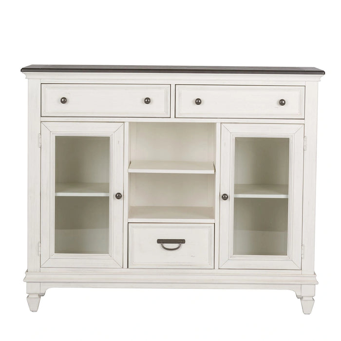 Allyson Park Buffet in White with Charcoal image