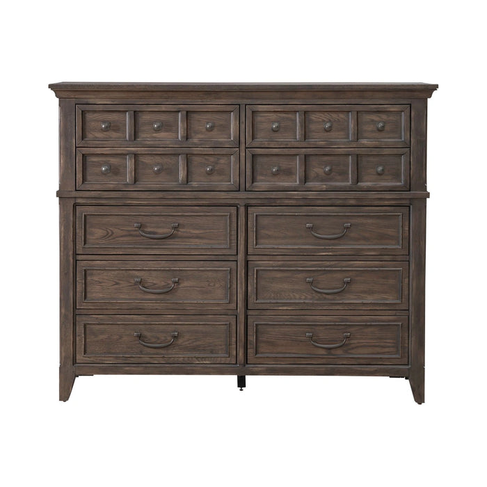 Paradise Valley 10 Drawer Chesser in Saddle Brown image