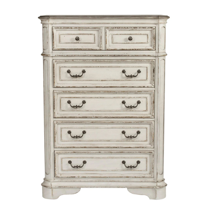 Magnolia Manor King California Panel Bed, Dresser & Mirror, Chest, Night Stand image
