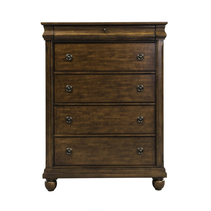 Rustic Traditions Sleigh Bed, Dresser & Mirror, Chest image